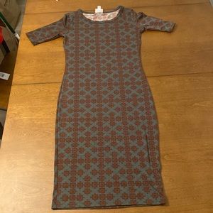 Women’s Aztec print polyester dress.